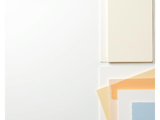 Different textures of paper and canvas samples arranged.