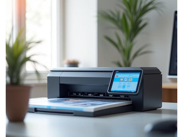 Compact entry-level wide format printer in a small office.