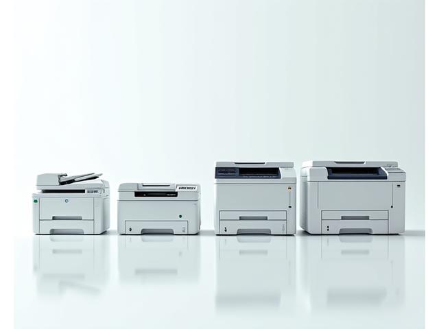 Assortment of modern HP, Canon, Samsung, and Brother printers